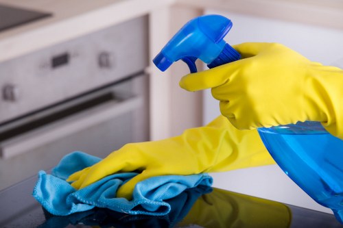 Southborough carpet cleaners treating a high-traffic area with care